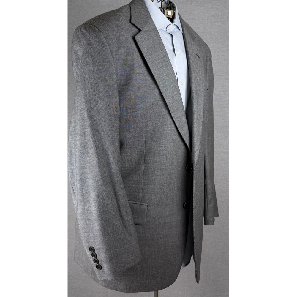 Loro Piana Mens‎ Gray Worsted Wool Super 110s Two Button Blazer Sport Coat 44R